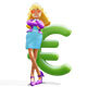 3D Businesswoman Character Leaning on Euro Symbol for Animation and Game Projects - 3DOcean Item for Sale