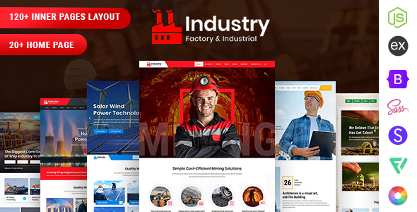 Industry – Factory & Industrial Node Js Template – 0 Sold!