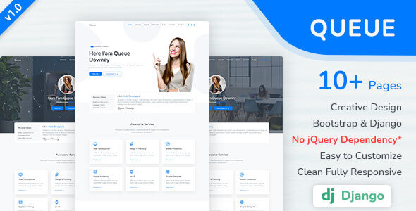 Queue – Django Personal Portfolio Template – 0 Sold!