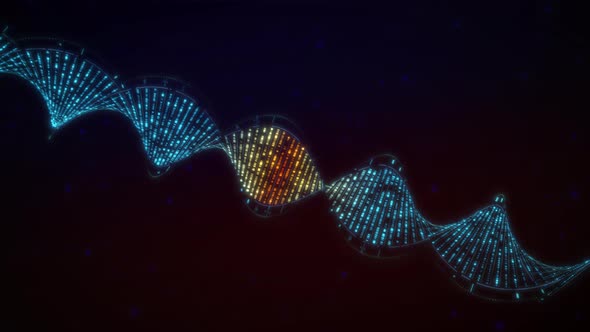 High Tech Molecular Analysis Of Gene Spiral With Colorful Genetic Code alt
