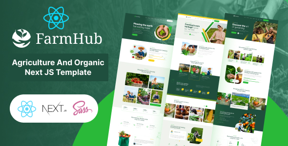 FarmHub – Agriculture Farming Next js Template – 0 Sold!