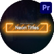 Neon Titles | Premiere Pro - VideoHive Item for Sale