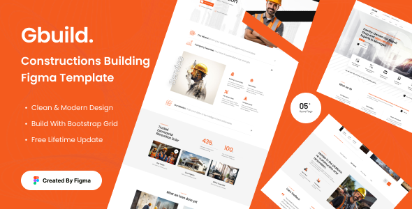 Gbuild. Constructions & Building Figma Template