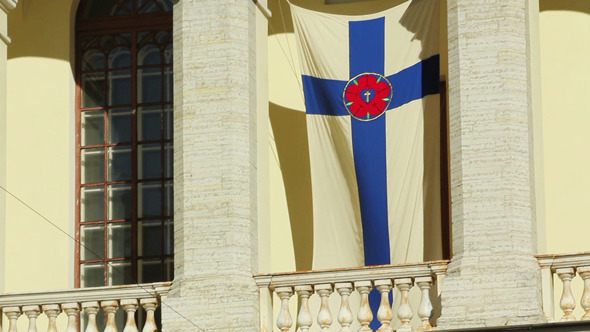 Flag in Protestant Evangelical Church
