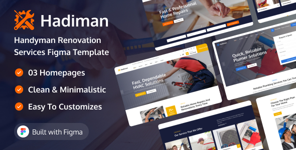 Hadiman – Handyman Renovation Services Figma Template – 0 Sold!