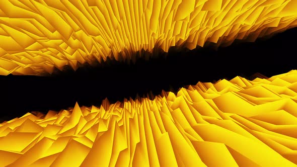 Gold Wide Tunnel Poly Background Loopable