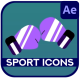 Fitness Sport Icons And Titles for After Effects - VideoHive Item for Sale