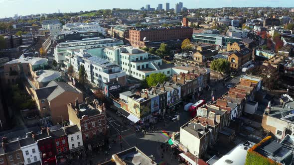 Aerial View of the Camden Lock Market in London