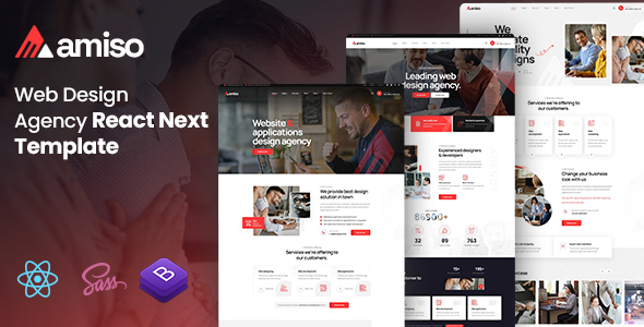 Amiso – Web Design Agency React Template – 0 Sold!