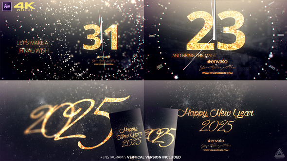 New Year Midnight Gold Countdown 2025 alt
