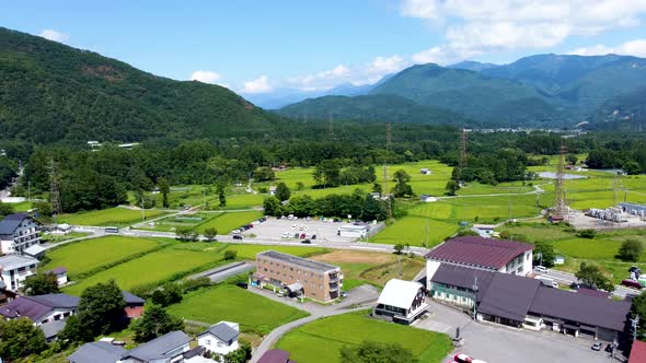 The aerial view of Hakuba