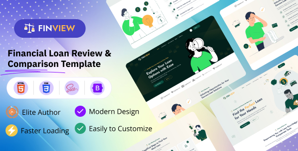 Finview - Financial Loan Review and Comparison Website HTML Template