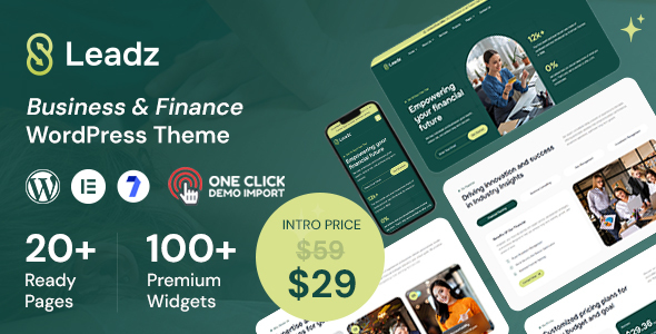 Leadz – Business & Finance WordPress Theme – 0 Sold!