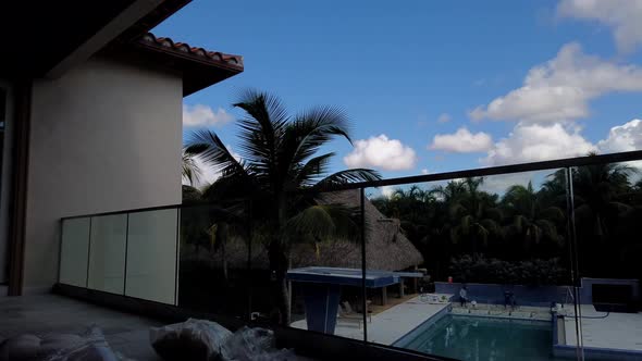 time lapse clouds rolling in florida seen from a beautiful home