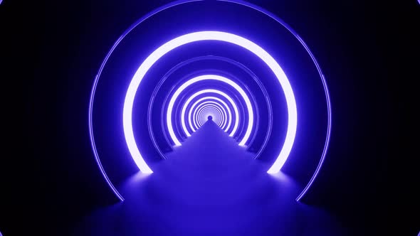 Multicolored Rainbow Ring Tunnel Vj Loop Background 4K