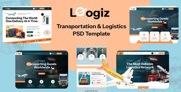 Logiz - Transportation & Logistics PSD Template