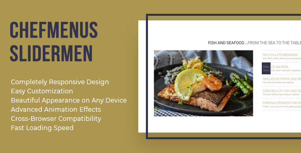 ChefMenus - Responsive Restaurant Menu Bootstrap Slider