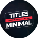 Minimal Titles - VideoHive Item for Sale