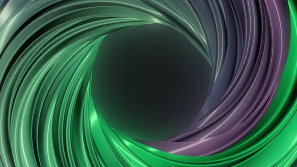 Rotating purple and green torus