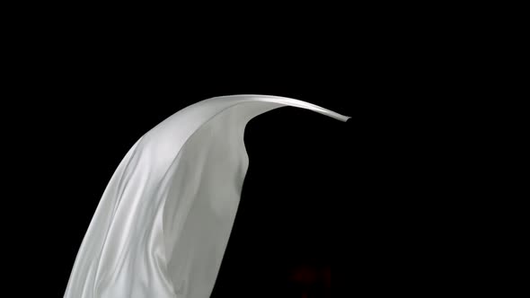 Flowing white cloth, Slow Motion