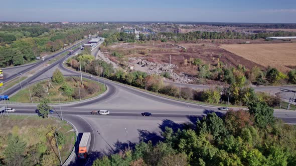 Highway Intersection From the Air