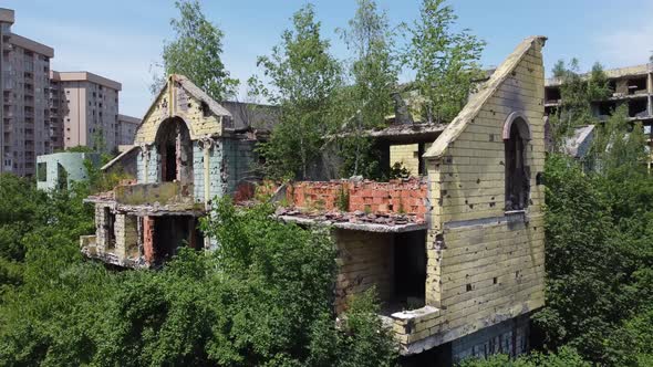 Destroyed and Abandoned Buildings in Sarajevo 4K