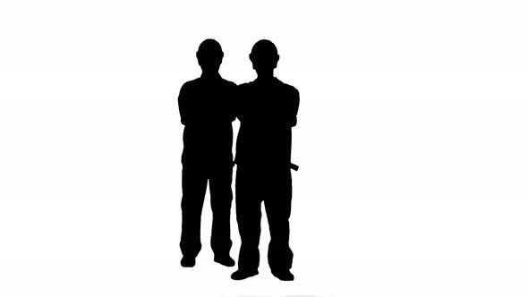 Silhouette Male Builders