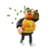3D Cartoon Character Walking with Money Bag - 3DOcean Item for Sale