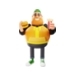 3D Man Cartoon with Burger and Fries - 3DOcean Item for Sale