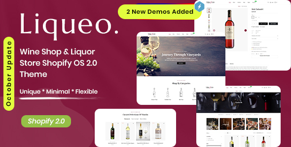 Liqueo - Wine Shop & Liquor Store Shopify OS 2.0 Theme