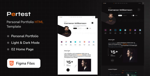 Pertest – Personal Portfolio HTML Template – 0 Sold!