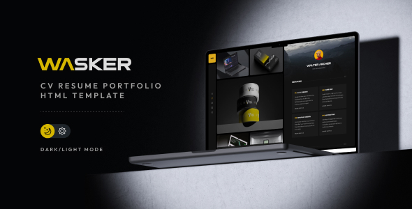 Wasker – CV Resume Portfolio HTML Template – 0 Sold!