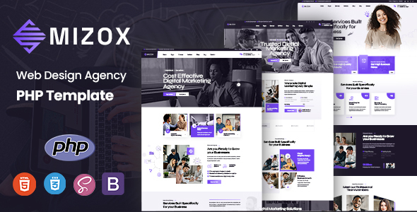 Mizox – Web Design Agency PHP Template – 0 Sold!