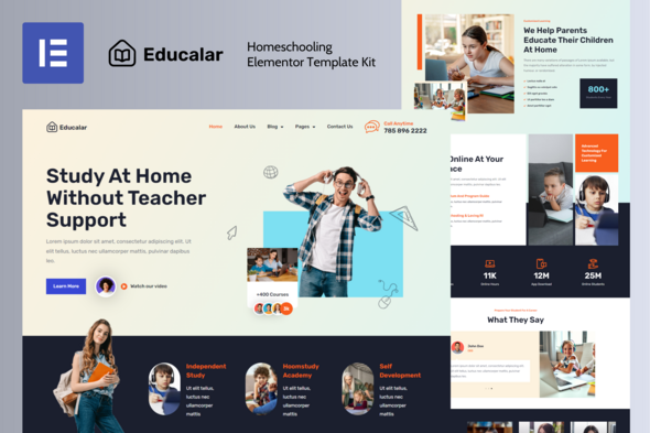 Educalar - Homeschooling Elementor Pro Template Kit