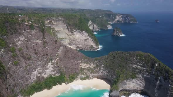 Aerial View of Kelingking Beach