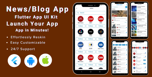 News/Blog App Flutter UI Kit Template