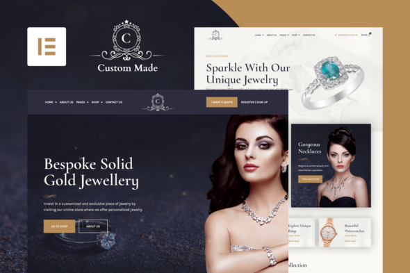 CustomMade - Customized Jewellery & Goldsmith Elementor Pro Template Kit