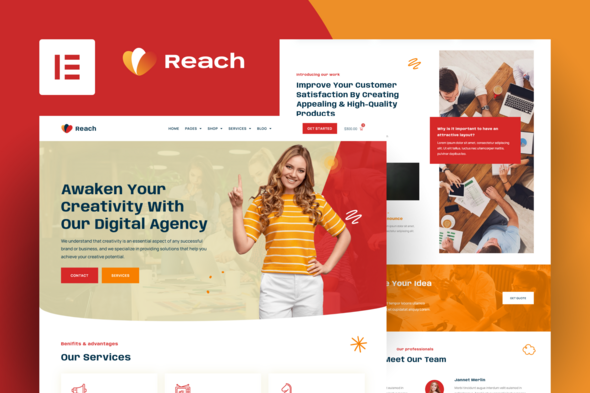 Reach - Digital Agency & Creative Elementor Pro Template Kit