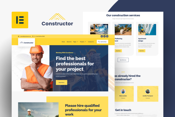 Constructor - Construction & Repair Elementor Pro Template Kit