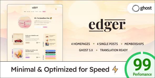 Edger - Modern & Lightweight Blog for Ghost