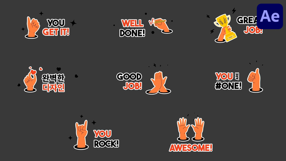 Hands Typography Titles for After Effects alt