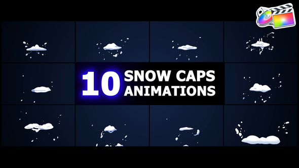 Snow Caps Animations | FCPX alt