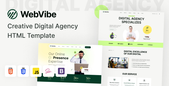 WebVibe – Creative Digital Agency HTML Template – 0 Sold!