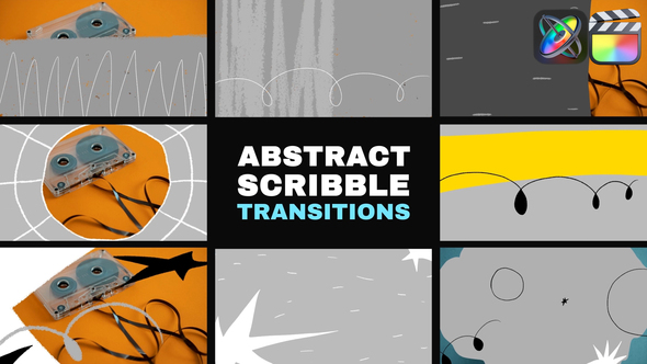 Abstract Scribble Transitions for FCPX alt