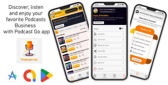 Podcast Go app, Podcast music app, podcast audio Android  apps