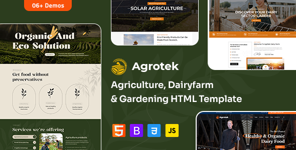 Agrotek | Agriculture, Dairyfarm and Gardening HTML Template