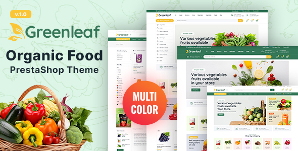 Greenleaf  - Organic Food Store Prestashop Responsive Theme