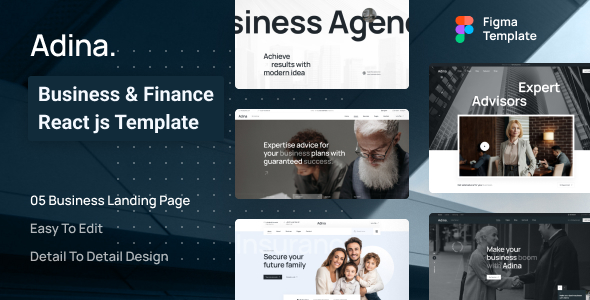 Adina – Business & Finance React jsTemplate – 0 Sold!