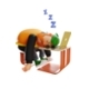 Professional Male Character Asleep at Laptop - 3DOcean Item for Sale