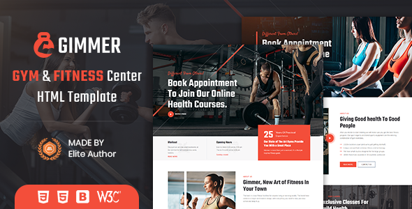 Gimmer - Fitness & Gym HTML Template